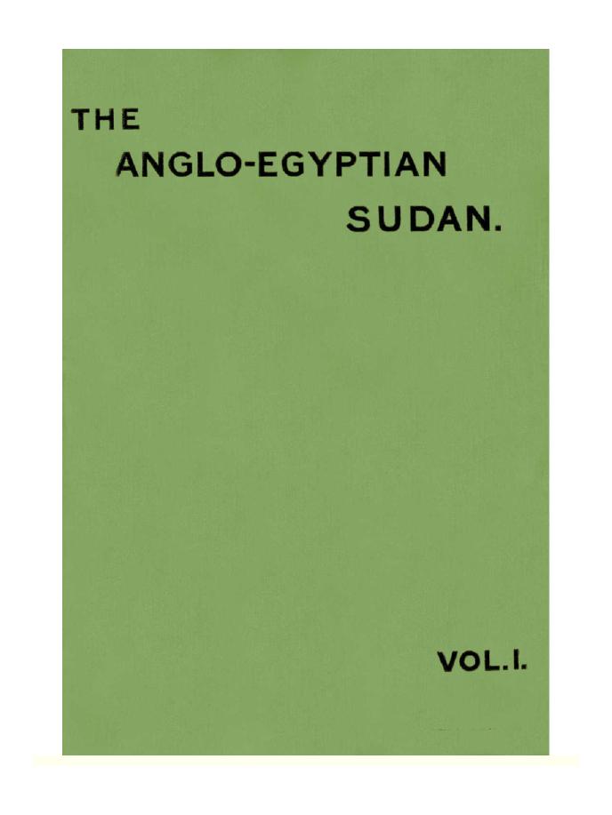 غلاف كتاب The Anglo-Egyptian Sudan الصادر سنة 1905